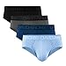 David Archy Men's 4 Pack Bamboo Rayon Soft Lightweight Pouch Briefs