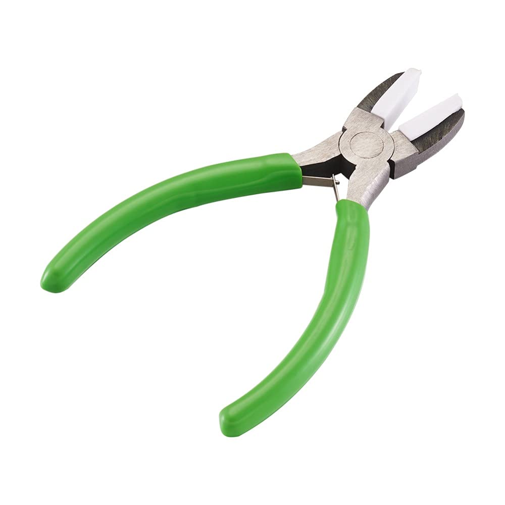 Jewelry Pliers - Carbon Steel Jewelry Pliers Green Flat Nose Pliers DIY Jewelry Making Hand Tools