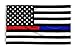 Time Roaming 3x5 Ft Thin Blue Line Police & Thin Red Line Firefighter Respect and Honor Law Enforcement First Responder USA Polyester Flag with Brass Grommets