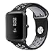 for Xiaomi Amazfit Bip Band, Lamshaw Silicone Soft Band with Ventilation Holes Replacement Straps for Xiaomi Huami Amazfit Bip Younth Watch (Ventilation Holes Silicone_Black+Gray)