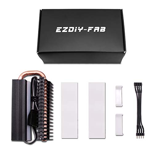 EZDIYFAB M.2 Heatsink with Heatpipe, 12V RGB SATA NVMe NGFF M.2
