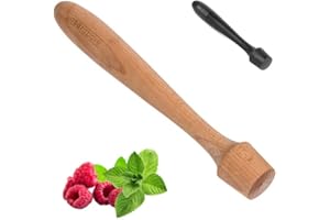 Extra Long Wooden Cocktail Muddler - Professional Size 12" Hardwood Drink Muddler