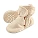 Hudson Baby Unisex Baby Cozy Velour Booties, Cream, 6-12 Months