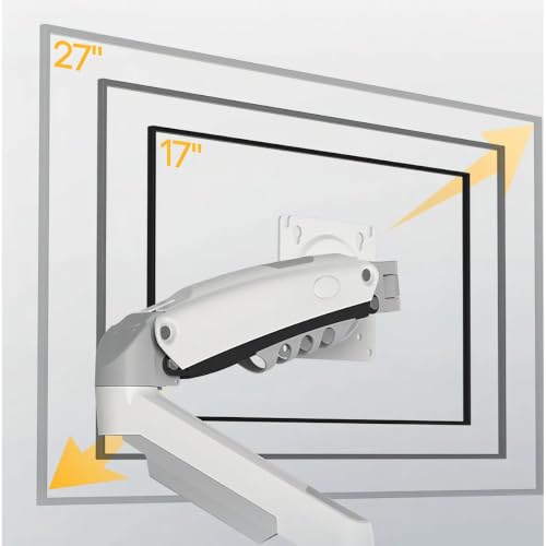 Suporte Duplo para Monitor com Pistão a Gás JadeVic – Braço Articulado para 2 Monitores de 10 até 29 Polegadas com Rotação 360° - JadeVic