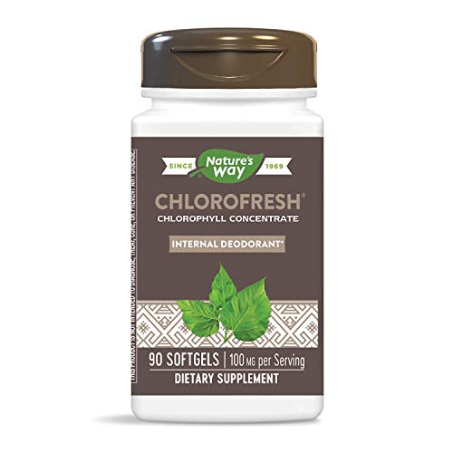 Nature's Way Chlorofresh, Internal Deodorant*, Chlorophyll Concentrate, 100 mg per serving, 90 softgels (Packaging May Vary) (Best Way To Take Chlorophyll)