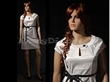 (PS-G2 + 1 FREE Wigs) Plastic Female Mannequin Flesh Tone + Base