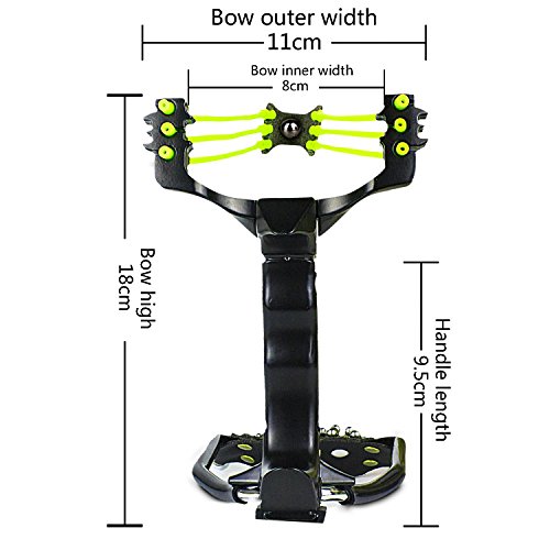 Wisdoman Outdoor Athletics Slingshot Kit, Adjustable Stainless Professional Hunting Catapult High Powerful Slingshots Rubber Bands and 50 Steel Balls (Black) Wisdoman Outdoor Athletics Slingshot Kit, Adjustable Stainless Professional Hunting Catapult High Powerful Slingshots Rubber Bands and 50 Steel Balls (Black)