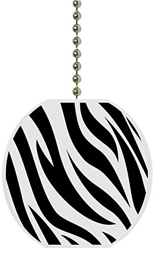 Zebra Print Animal Skin Ceramic Fan Pull