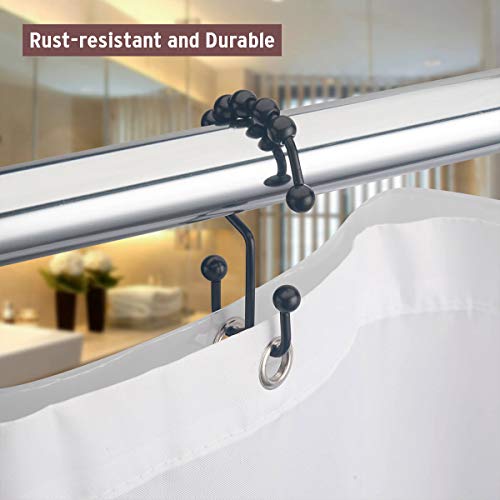 DadyMart Shower Curtain Hooks Rust Resistant Shower Curtain Rings Metal