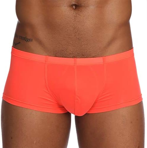 Womola Men's Ice Silk Underwear Convex Pocket Pants Underwear 0ne Piece