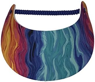 Pickleball Fashion Fabric Foam Sun Visor - Adjustable - "Tye-Dye"
