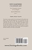 Front cover for the book New Hampshire 1742 estate list by Pauline Johnson Oesterlin