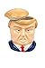 SCS Direct Donald 2024 Election Ceramic Large 3-D Figural 16oz Coffee Mug w Toupee Lid- Make Coffee Cups Great Again - Not Endorsed by Kamala Harris - Great Collectible Political Fans Gift
