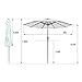 SNAIL 9' Outdoor Market Patio Umbrella Fade Resistant Sunshade with Push Button Tilt/Crank, 8 Ribs, Red