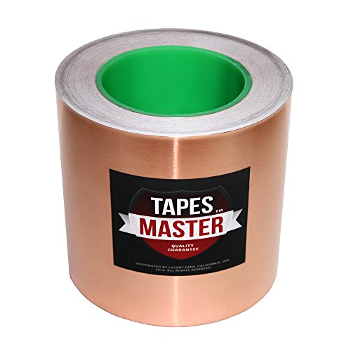 Tapes Master 2", 3", 4", 5", 6" x 36 Yds Copper Foil Tape - EMI Shielding Conductive Adhesive tape (6 inch) - Thumbnail 2