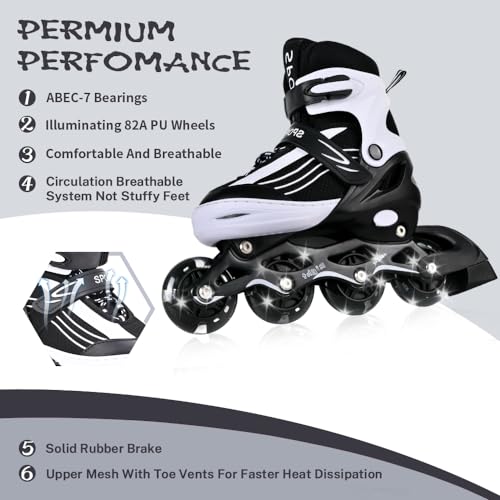 Inline Skates Children's Inline Skates Girls Boys Adjustable