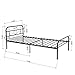 GreenForest Twin Bed Frame Metal Platform Mattress Base Platform Bed with Vintage Headboard Box Spring Replacement, Twin