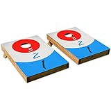 Drinking Game Design Cornhole/Bean Bag Toss Board Set – Made in USA Wood  - 2’x3’ Tailgate Size - Includes 8 Corn-Filled Bean Bags