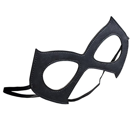Cat Mask Costume Black Leather Eye Mask Great Party/Cosplay/Dressup