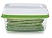 Rubbermaid FreshWorks Produce Saver Food Storage Container, Small Rectangle, 4 Cup, Green