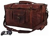 24 Inch Vintage Leather Duffel Travel Gym Sports