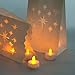 24 White Paper Lantern Luminary Bags - Perfect for Electric LED Tealights, Votives and Candles - Luminaries for Weddings, Party, Halloween, Lighted Pathways, Patio, Garden