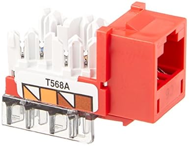 Hubbell Hxj6r25 Xcelerator Series Rj Jack Cat6 8 Position Universal 586a B Wiring Red Pack Of 25 Amazon Com Industrial Scientific