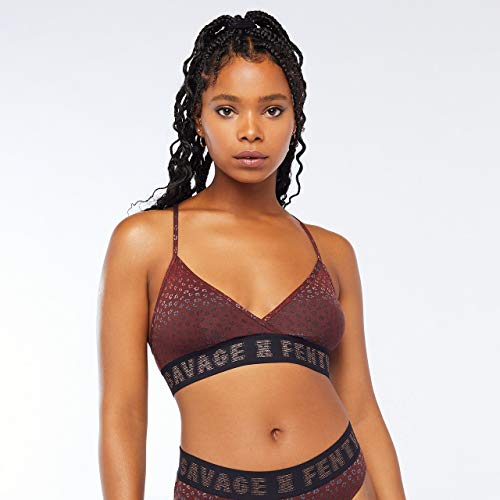 Savage X Fenty Women S Curvy Bralette Baby Leopard Bitter Brown Chocolate Print S Pricepulse