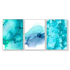 3 Piece Floating Framed Canvas Wall Art for Living Room, Bedroom Abstract Canvas Prints for Home Decoration Ready to Hang - 16"x24"x3 Panels