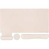 MOSISO Keyboard Mouse Pad Set, Large Gaming Mousepad&Keyboard Wrist Rest&Mouse Wrist Rest&Coaster, Ergonomic Non-Slip Mousepad&Easy Typing Cushion with Memory Foam for Home Office, Apricot