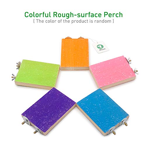 LiMio Parrot Chew Toy Bird Perch, Made of Edible Coloring Wood Blocks, Parakeet Cage Accessories Bird Toys, Suitable for Small and Medium Birds - Thumbnail 6