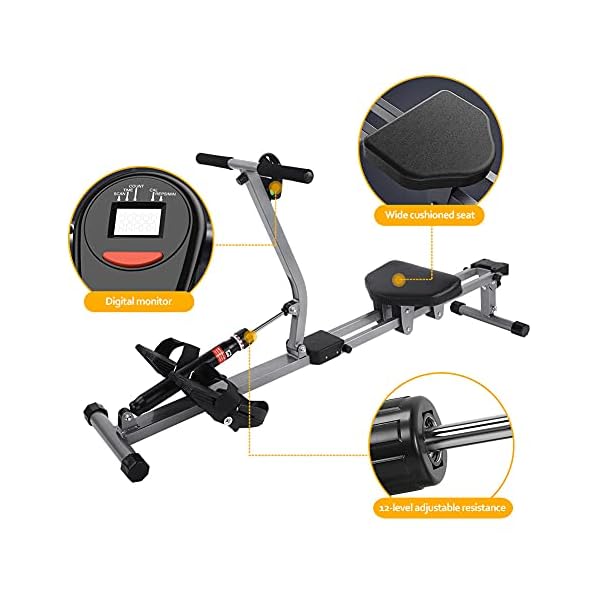 Greensen-Rowing-Machines-for-Home-Use-Air-Resistance-Aerobic-Rowing-Machine-Fitness-Workout-Advanced-Driving-Belt-System-with-12-Gear-Adjustable-Resistance-and-Digital-Indicator Rowing Machines for Home Use Foldable Air Resistance Aerobic Rowing Machine Fitness Workout Advanced Driving Belt with…