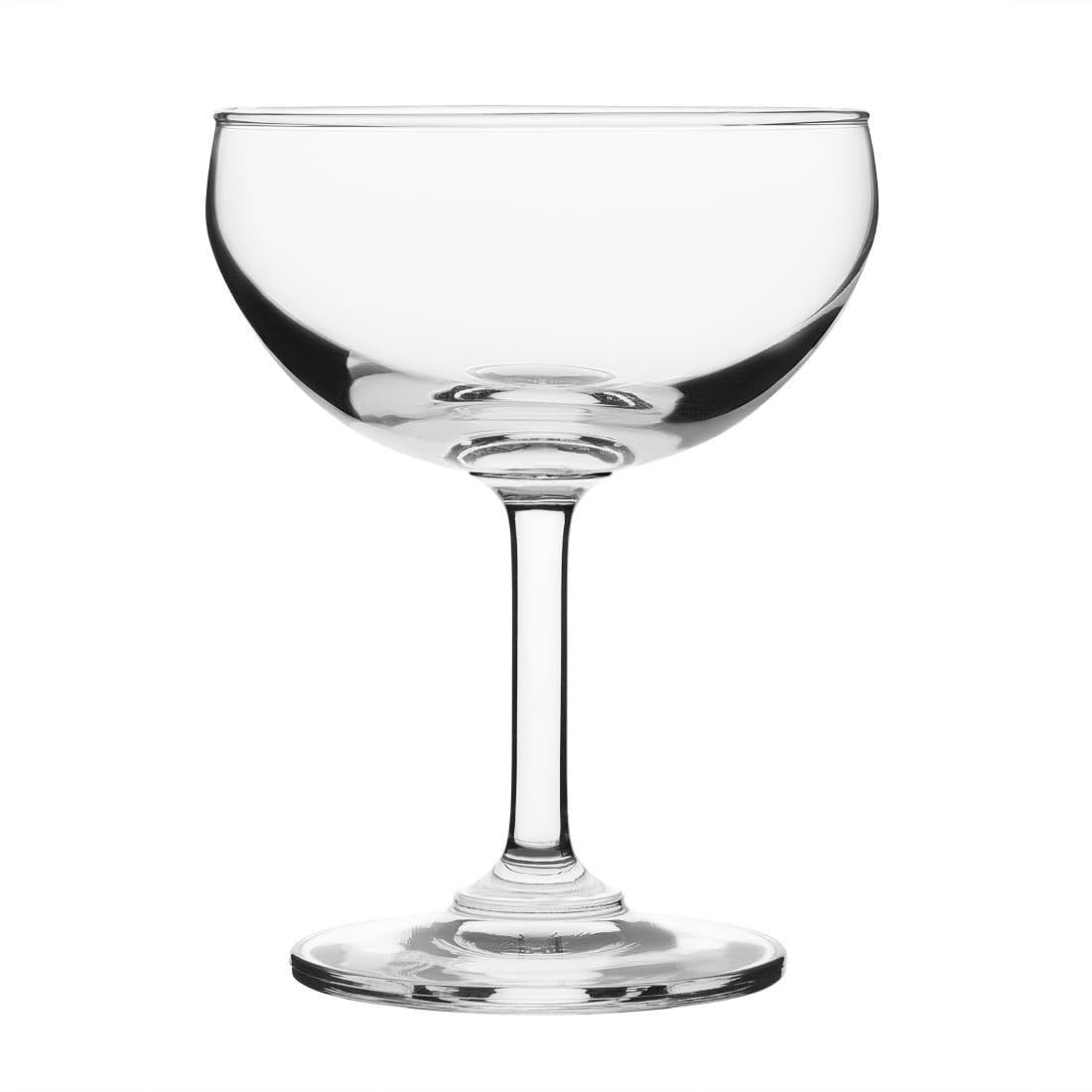 Olympia Cocktail Champagne Coupe Glasses 200ml (6 Pack) Liquor Glasses Set for Wine, Cocktails, Glasswasher Safe CZ009
