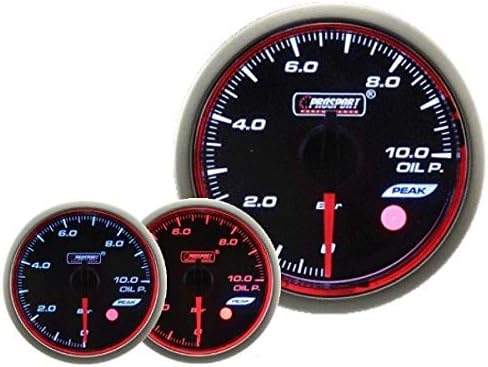 Amazon Co Jp 油圧計 60パイ Prosport プロスポーツ 赤リング メーター 60mm Pk ワーニング機能付 車 バイク