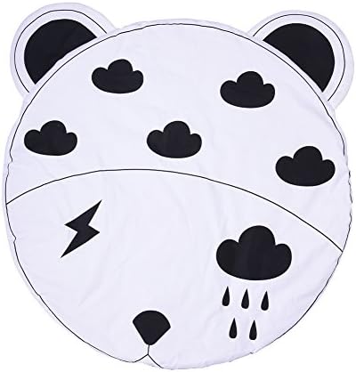 Children Bear Shaped Weather Pattern Pure Cotton Crawling Mat Kids Play Rug European American Style Carpet Children's Room Decoration Toy Storage Organizer