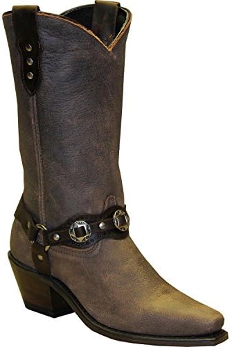 Abilene Women's Sage by 11" Fashion Harness Western Boot Snip Toe Brown 6 M