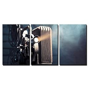 Photo of an Old Movie Projector x3 Panels