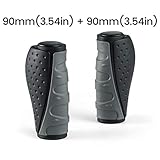 PRUNUS Short Bike Handlebar Grips, Rubber Ergonomic Antislip Bicycle Handlebar Grips, for MTB Mountain BMX(90mm+90mm)