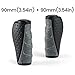PRUNUS Short Bike Handlebar Grips, Rubber Ergonomic Antislip Bicycle Handlebar Grips, for MTB Mountain BMX(90mm+90mm)