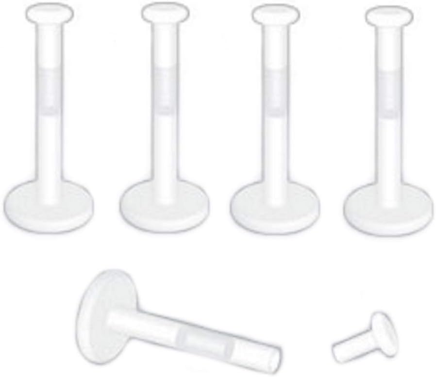 BYB Jewelry5PC Lot Clear Bioflex Push Top Labret Piercing Retainers (Metal-Free)