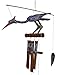Cohasset Gifts 174P Cohasset Passion Bobbing Head Bird Bamboo Wind Chime, Hand Painted Purple Spotted Design