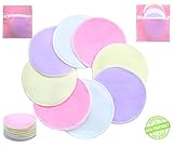 Organic Eco Friendly Bamboo Washable Nursing Breast Pads with Free Laundry Bag, Reusable, Super Soft and Ultra Absorbent for mothers when feeding newborn baby