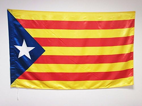 AZ FLAG, Catalonia Estelada Blava Flag, 3x5 Ft, Satin, Independentist Catalan Banner with Sleeve, Fade Resistant