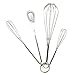 Fox Run Mini Whisks, Chrome Plated, Set of 4, Metallic, 8 x 2 x 1.75 inches