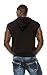 Angel Cola Men's Sleeveless Hoodie Zip Up Midweight Cotton Vest