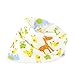 ABI Kids  Anti-Smell Anti-Bacterial Quick Dry Avoids Drool RashCotton Bandana Baby Bibs with Nickel-Free Snaps, 4-Pack