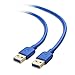 Cable Matters 2-Pack 5Gbps Short USB 3.0 Cable - 3ft, Male to Male USBA to USBA Cable, USB Cord, Blue