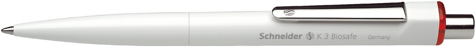 Schneider Retractable Ballpoint Pen K 3 Floor, M, red, Shaft Colour: White