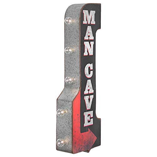 American Art Decor Man Cave Arrow LED Sign for Bar, Garage or Man Cave