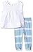 Burt's Bees Baby Girls' Organic Sleeveless Tee and Capri Legging, Cloud, 0-3 Months